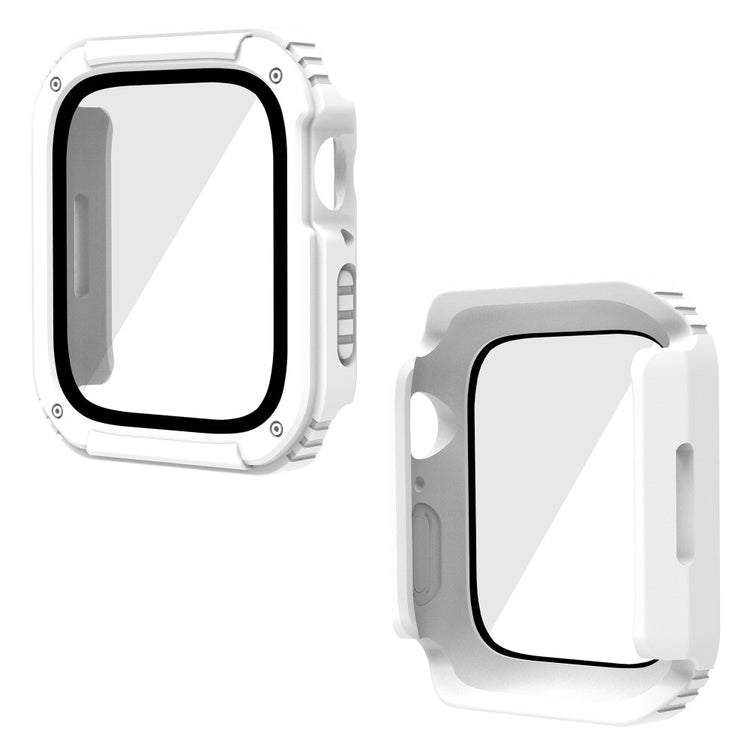 Mega Fed Universal Apple Cover med Skærmbeskytter i Plastik og Hærdet Glas - Hvid#serie_2