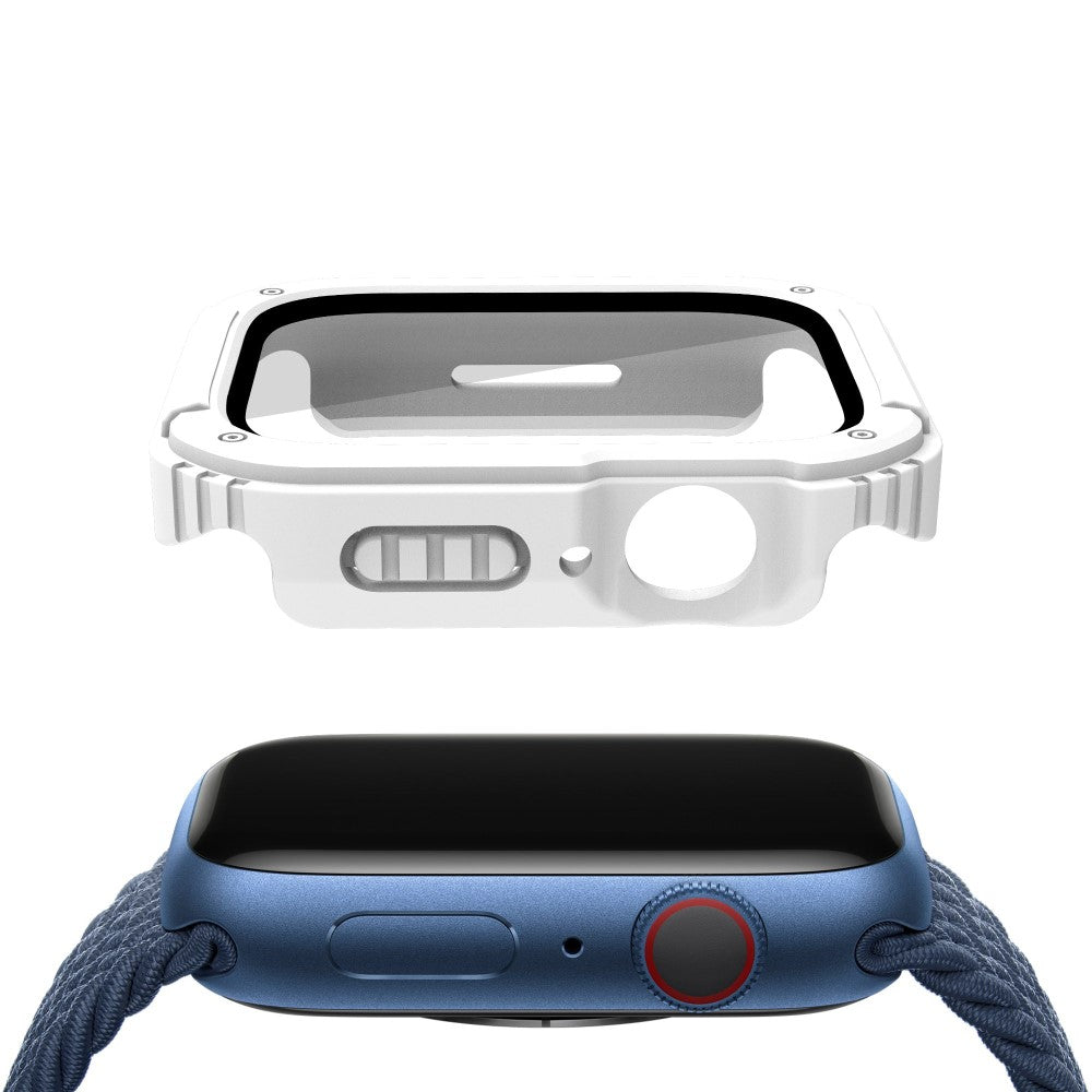 Mega Fed Universal Apple Cover med Skærmbeskytter i Plastik og Hærdet Glas - Hvid#serie_2