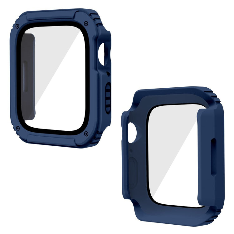 Mega Fed Universal Apple Cover med Skærmbeskytter i Plastik og Hærdet Glas - Blå#serie_5