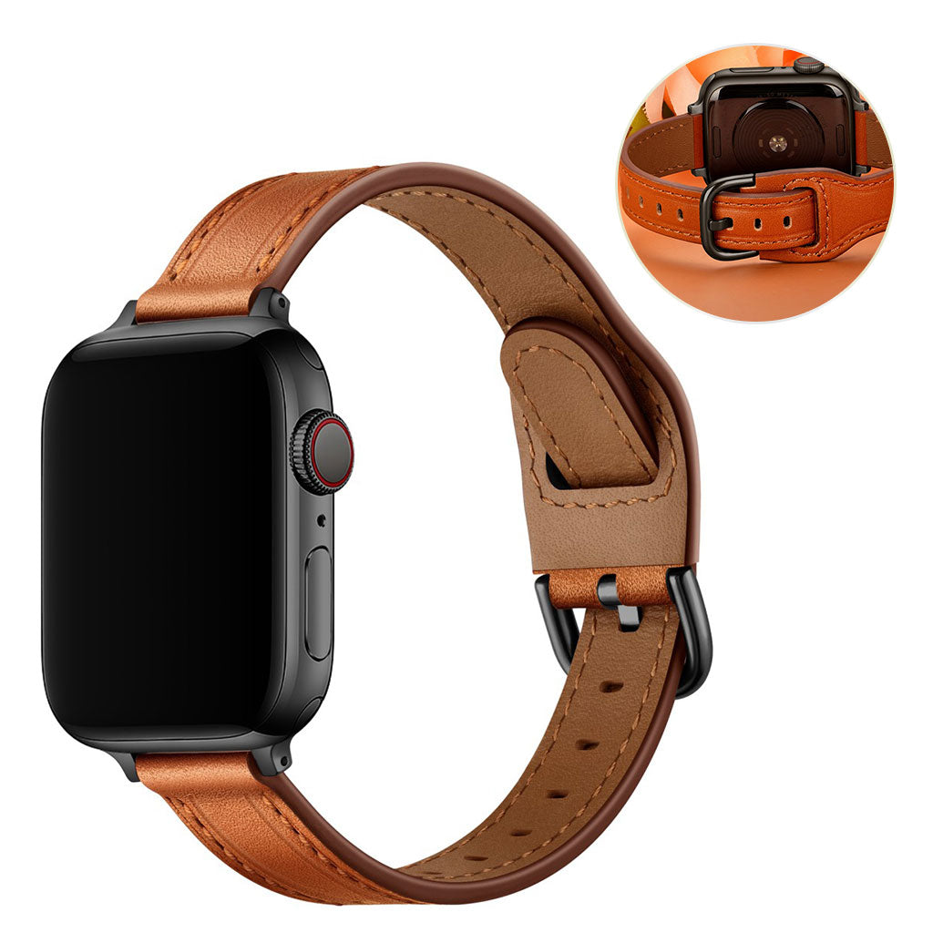 Vildt rart Universal Apple Ægte læder Rem - Brun#serie_3