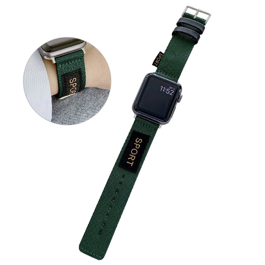 Helt vildt fint Universal Apple Nylon Rem - Grøn#serie_1