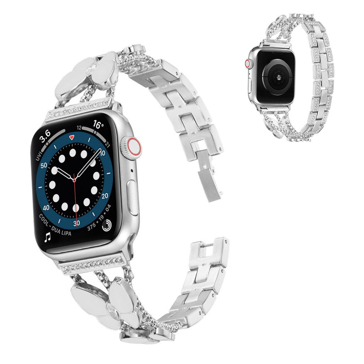 Mega skøn Universal Apple Metal og Rhinsten Rem - Sølv#serie_4