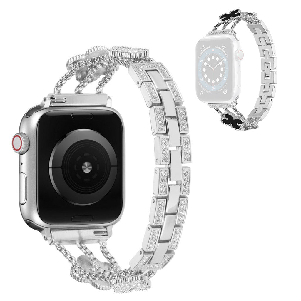 Kønt Universal Apple Metal og Rhinsten Rem - Sølv#serie_1