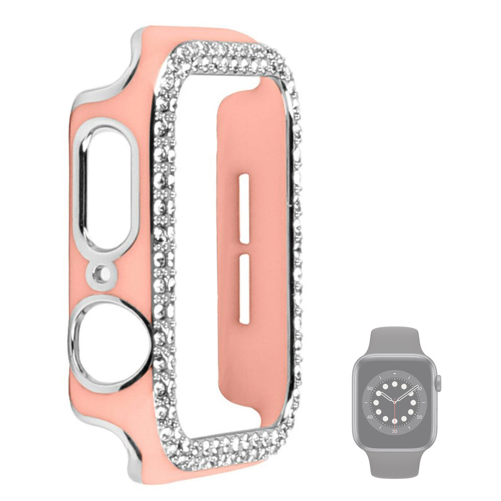 Universal Apple  Plastik og Rhinsten Bumper  - Pink#serie_4