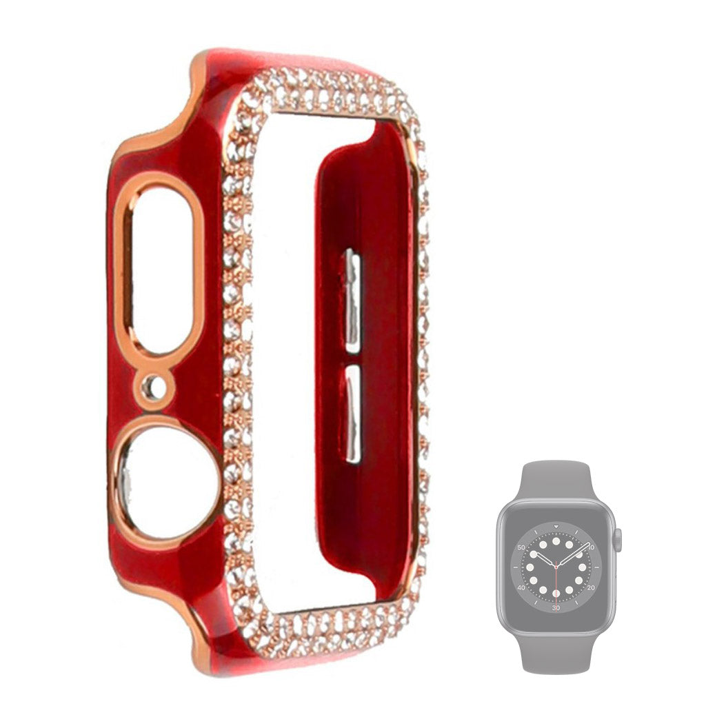 Universal Apple  Plastik og Rhinsten Bumper  - Rød#serie_7