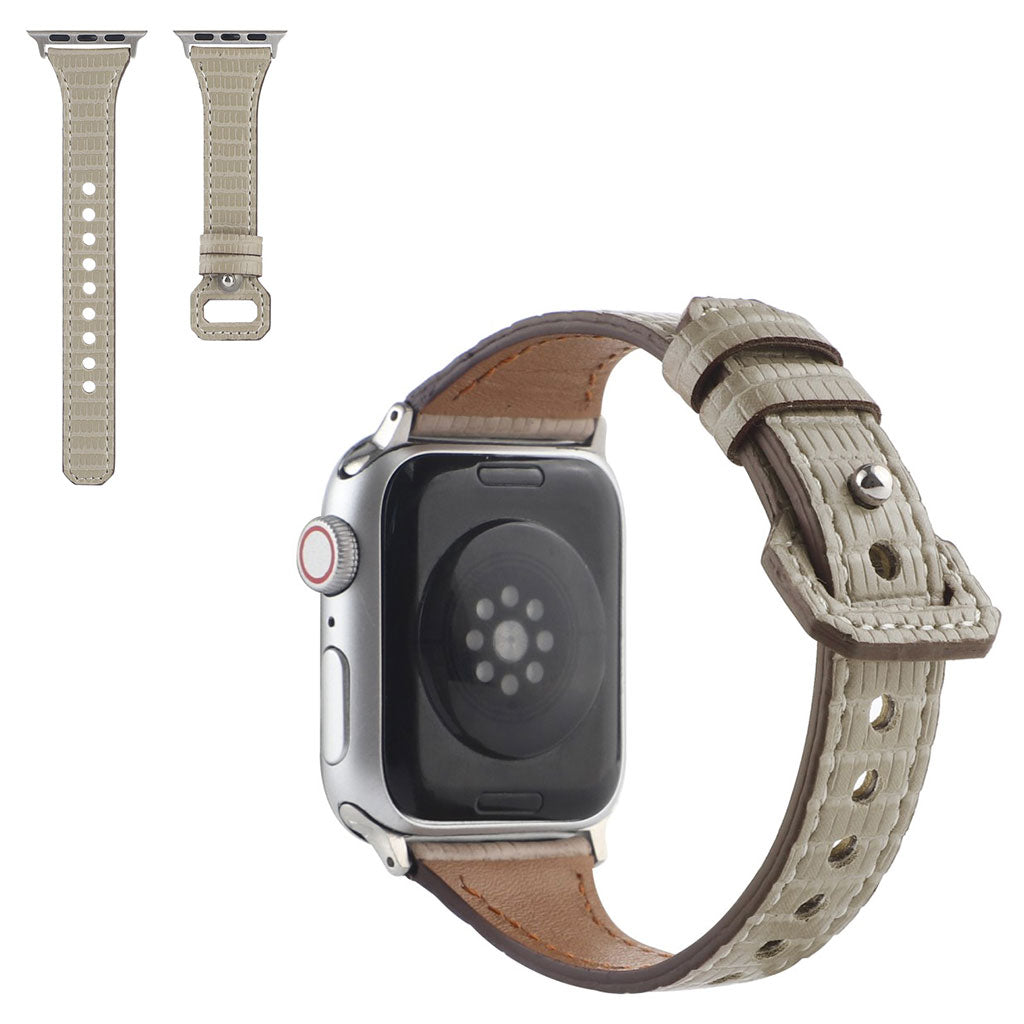Meget fed Universal Apple Ægte læder Rem - Sølv#serie_4