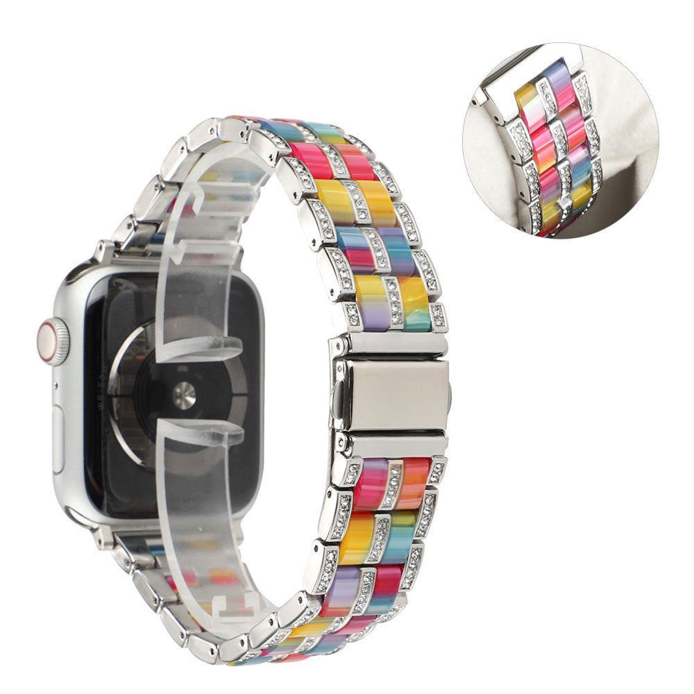 Vildt nydelig Universal Apple Metal og Rhinsten Rem - Flerfarvet#serie_11