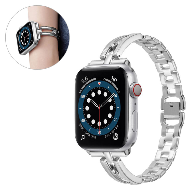 Helt vildt fantastisk Universal Apple Metal og Rhinsten Rem - Sølv#serie_2