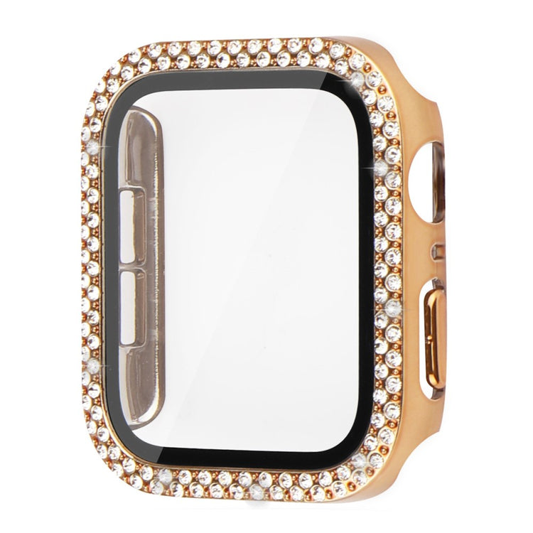 Universal Apple Plastik Cover med Rem og Hærdet Glas - Guld#serie_7