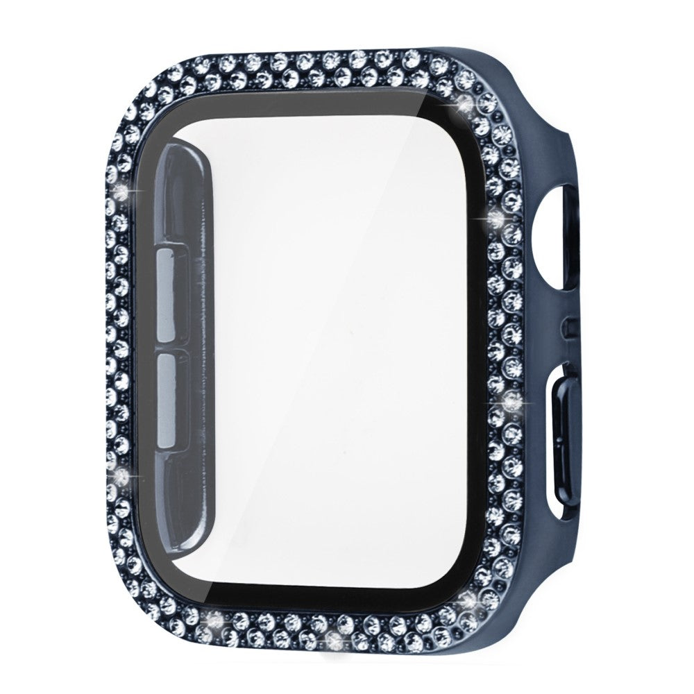 Universal Apple Plastik Cover med Rem og Hærdet Glas - Blå#serie_8