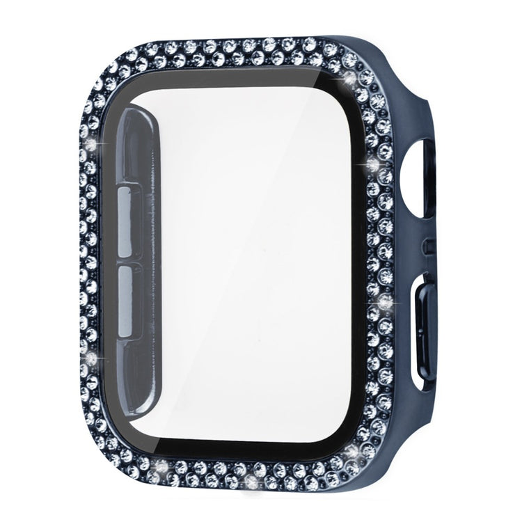 Universal Apple Plastik Cover med Rem og Hærdet Glas - Blå#serie_8