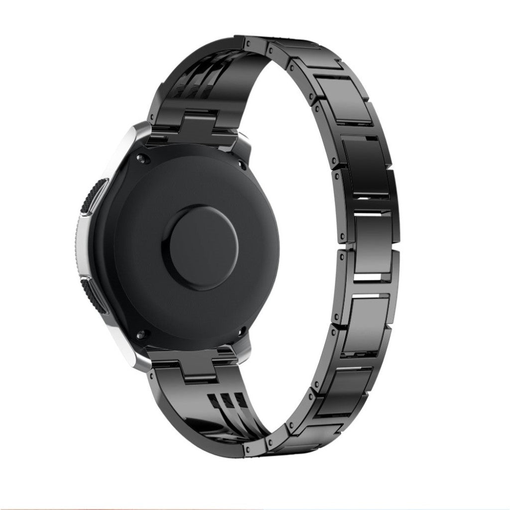  Samsung Gear S3 / Samsung Galaxy Watch (42mm) Metal og Rhinsten Rem - Sort#serie_1