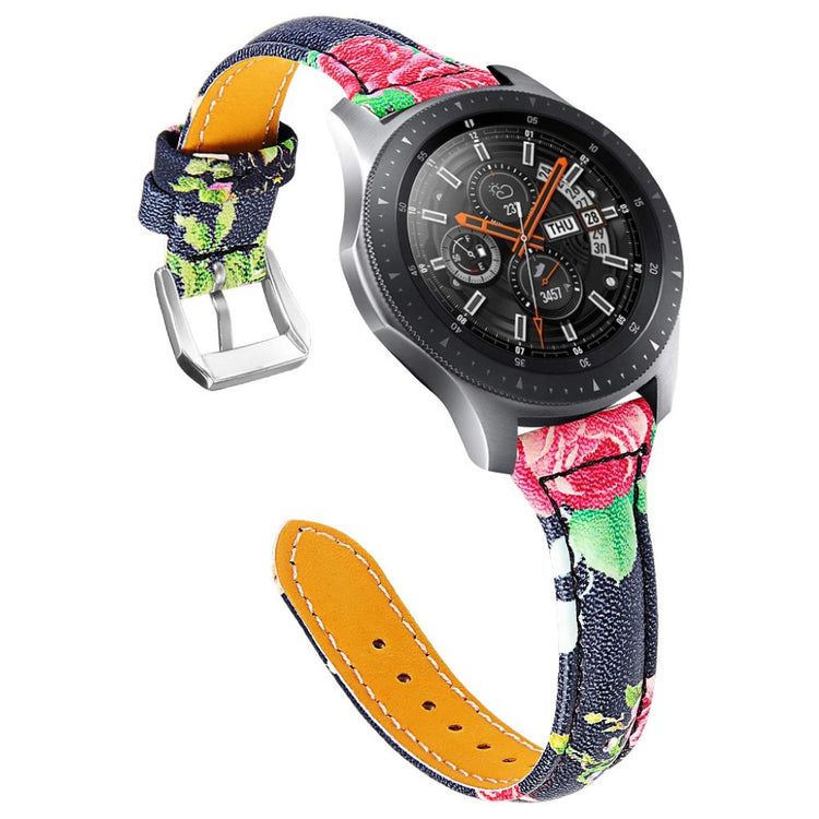 Vildt hårdfør Samsung Gear S3 Frontier Ægte læder Rem - Sort#serie_1