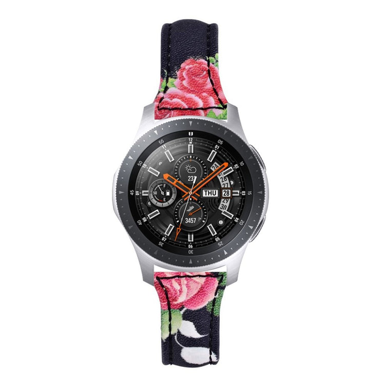 Vildt hårdfør Samsung Gear S3 Frontier Ægte læder Rem - Sort#serie_1