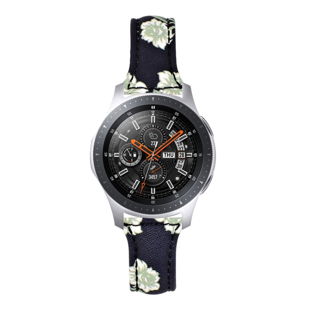 Vildt hårdfør Samsung Gear S3 Frontier Ægte læder Rem - Sort#serie_2