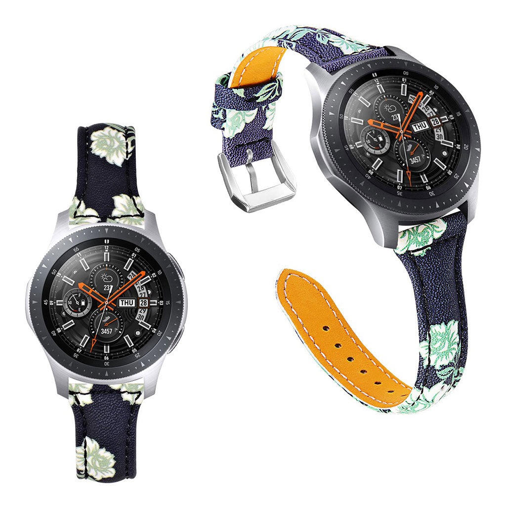 Vildt hårdfør Samsung Gear S3 Frontier Ægte læder Rem - Sort#serie_2