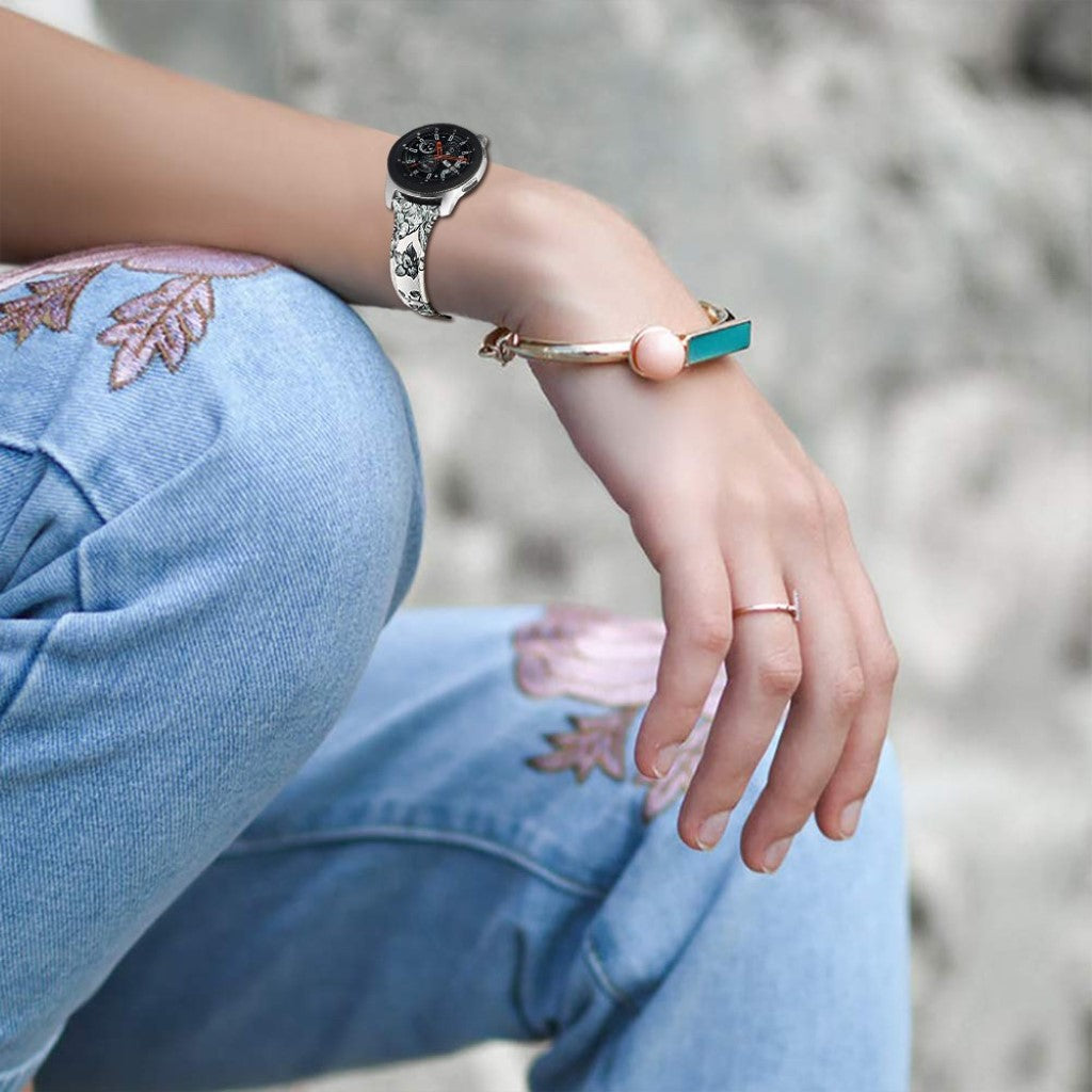 Vildt hårdfør Samsung Gear S3 Frontier Ægte læder Rem - Blå#serie_5
