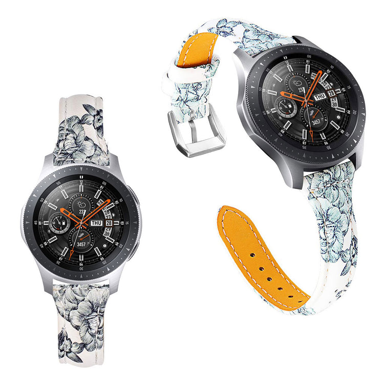 Vildt hårdfør Samsung Gear S3 Frontier Ægte læder Rem - Blå#serie_5