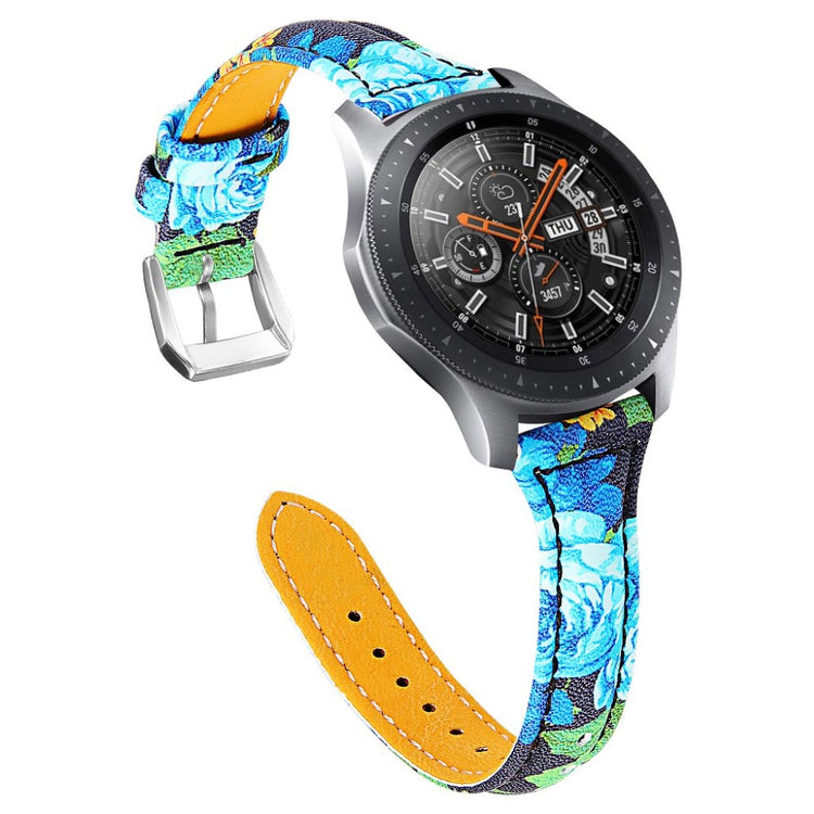 Vildt hårdfør Samsung Gear S3 Frontier Ægte læder Rem - Blå#serie_7