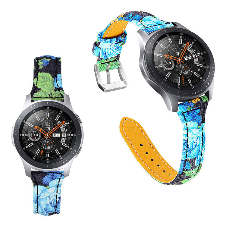 Vildt hårdfør Samsung Gear S3 Frontier Ægte læder Rem - Blå#serie_7