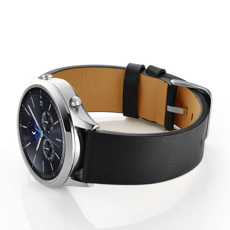  Samsung Gear S3 / Samsung Gear S3 Frontier Ægte læder Rem - Sort#serie_1