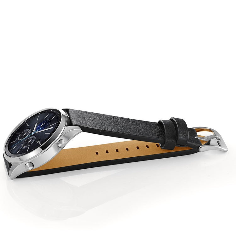  Samsung Gear S3 / Samsung Gear S3 Frontier Ægte læder Rem - Sort#serie_1