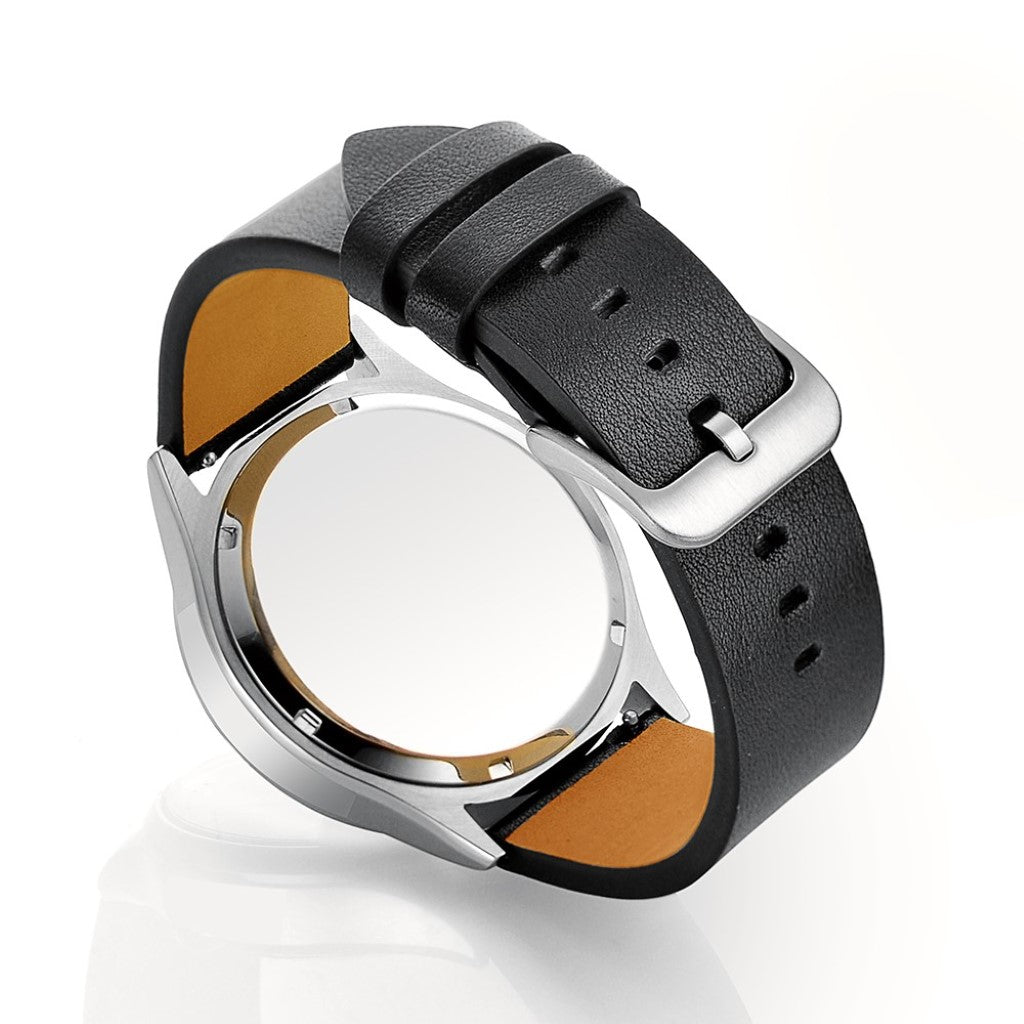  Samsung Gear S3 / Samsung Gear S3 Frontier Ægte læder Rem - Sort#serie_1