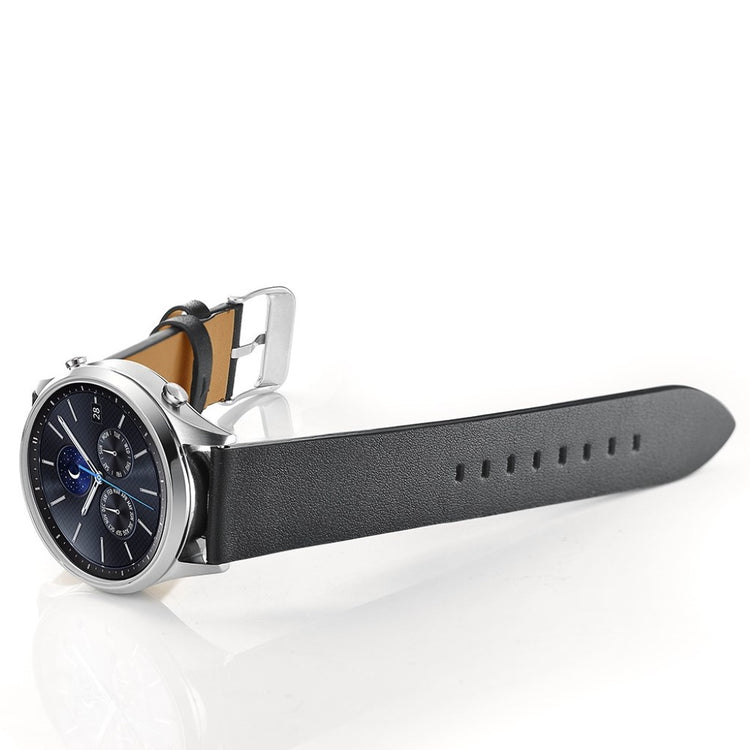  Samsung Gear S3 / Samsung Gear S3 Frontier Ægte læder Rem - Sort#serie_1