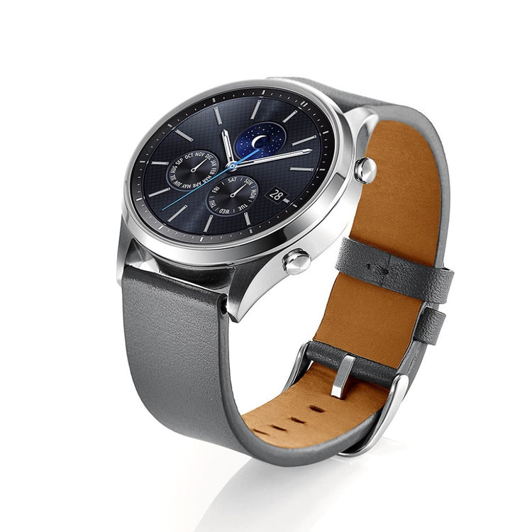  Samsung Gear S3 / Samsung Gear S3 Frontier Ægte læder Rem - Sølv#serie_2