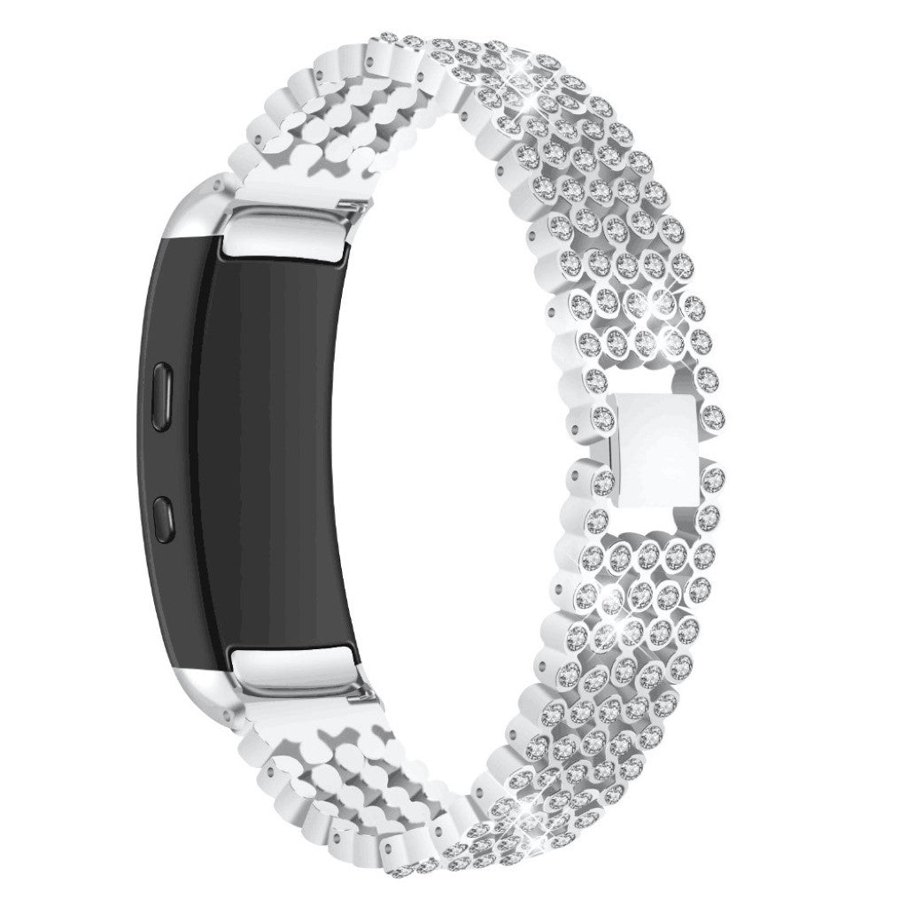 Meget godt Samsung Gear Fit2 Metal og Rhinsten Rem - Sølv#serie_2