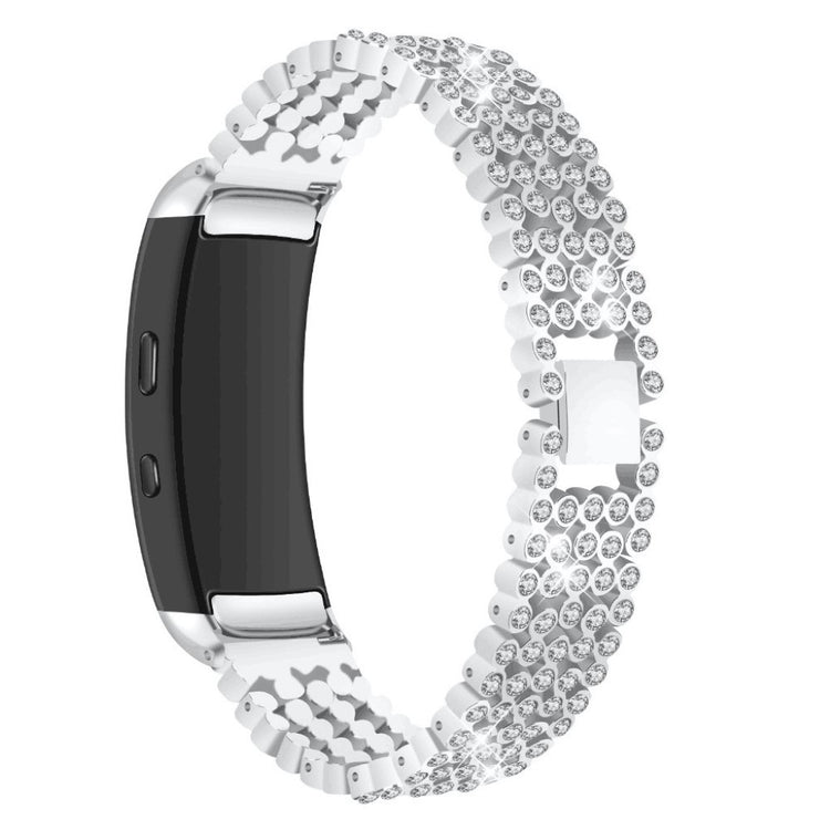 Meget godt Samsung Gear Fit2 Metal og Rhinsten Rem - Sølv#serie_2