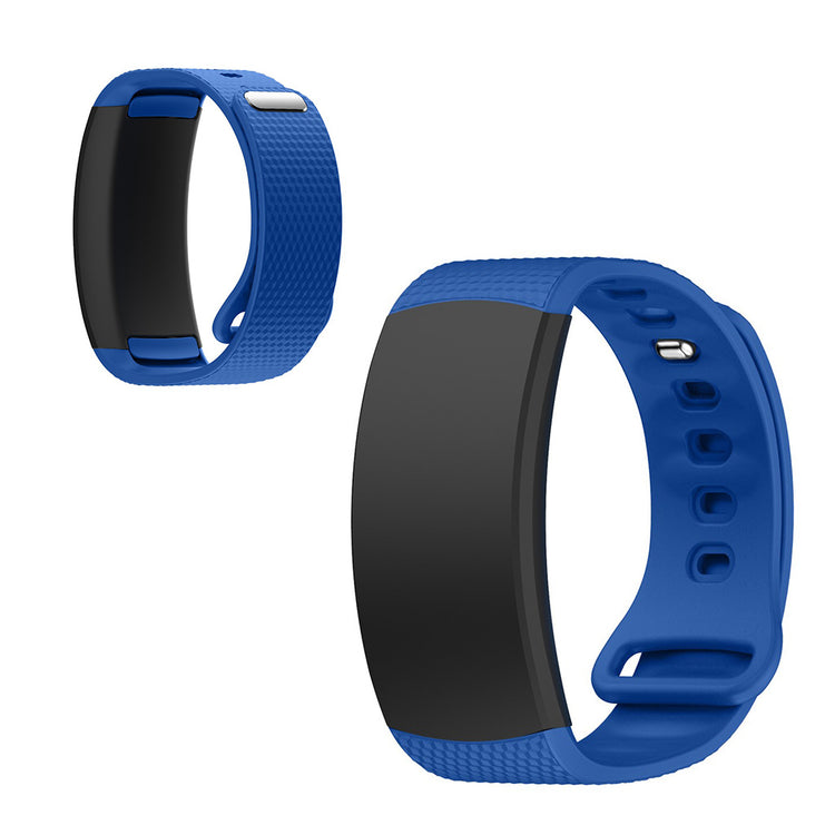 Vildt smuk Samsung Gear Fit2 Silikone Rem - Størrelse: L - Blå#serie_12
