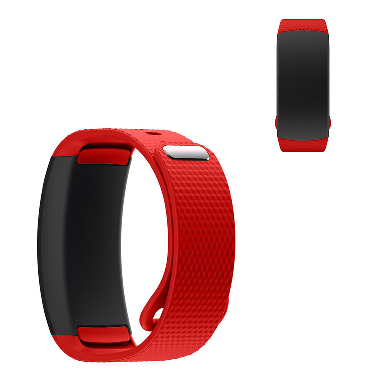 Rigtigt hårdfør Samsung Gear Fit2 Silikone Rem - Størrelse: S - Rød#serie_4