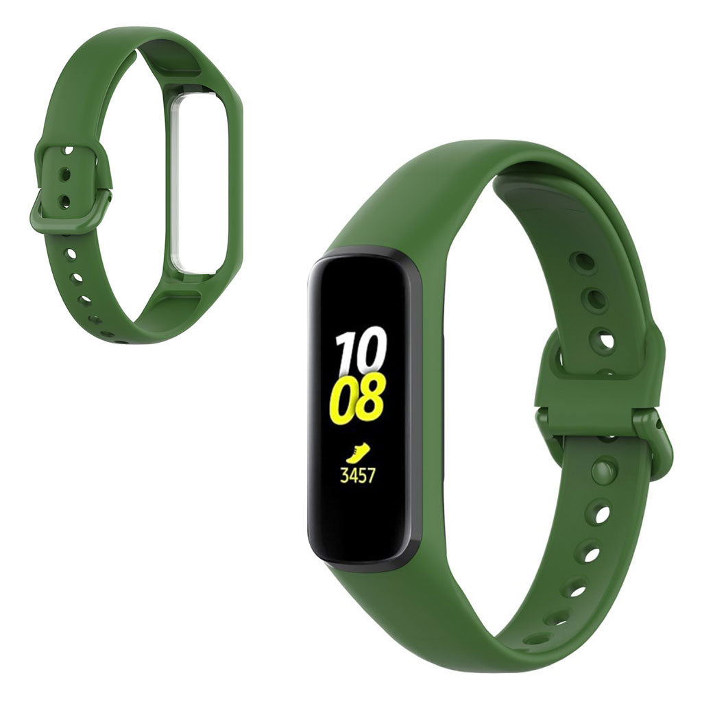 Vildt flot Samsung Gear Fit2 Silikone Rem - Grøn#serie_7