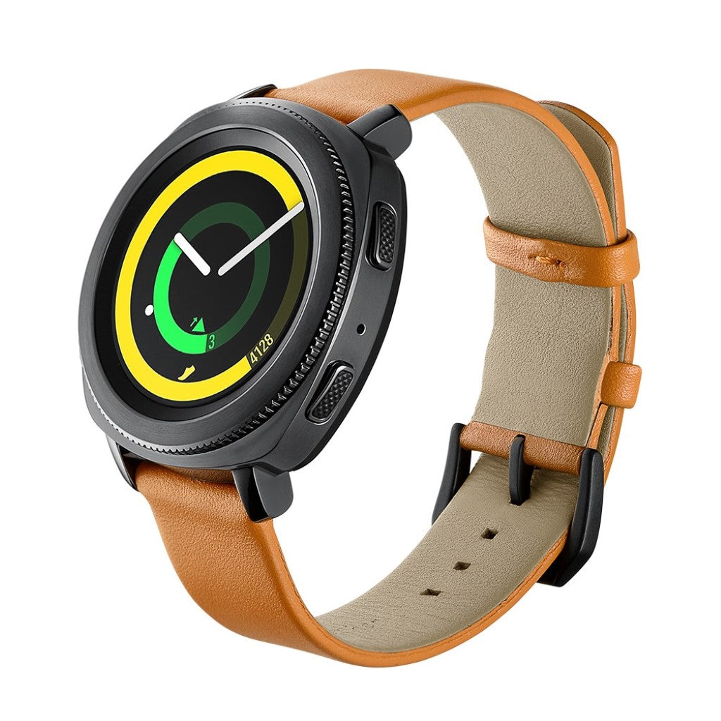 Godt Samsung Gear Sport Ægte læder Rem - Brun#serie_151