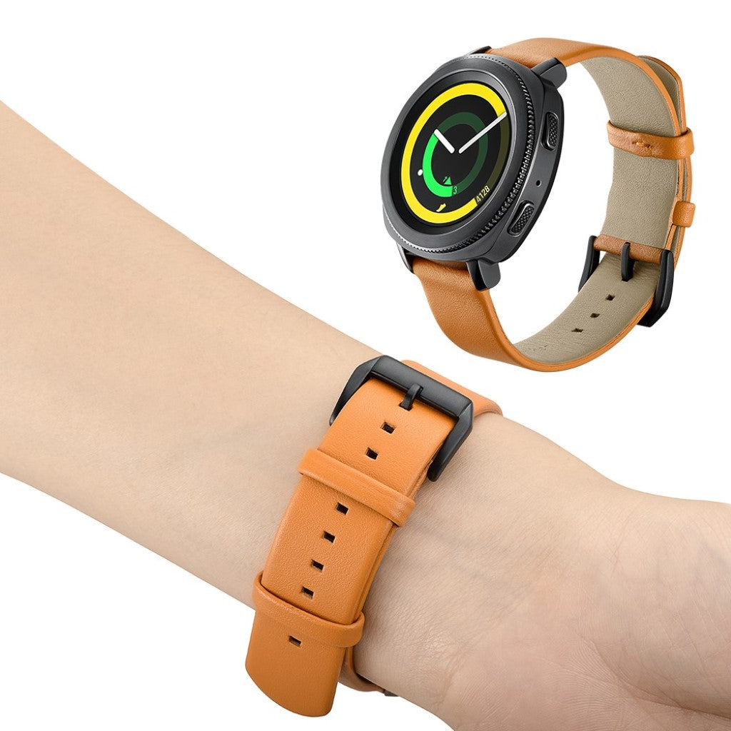Godt Samsung Gear Sport Ægte læder Rem - Brun#serie_151