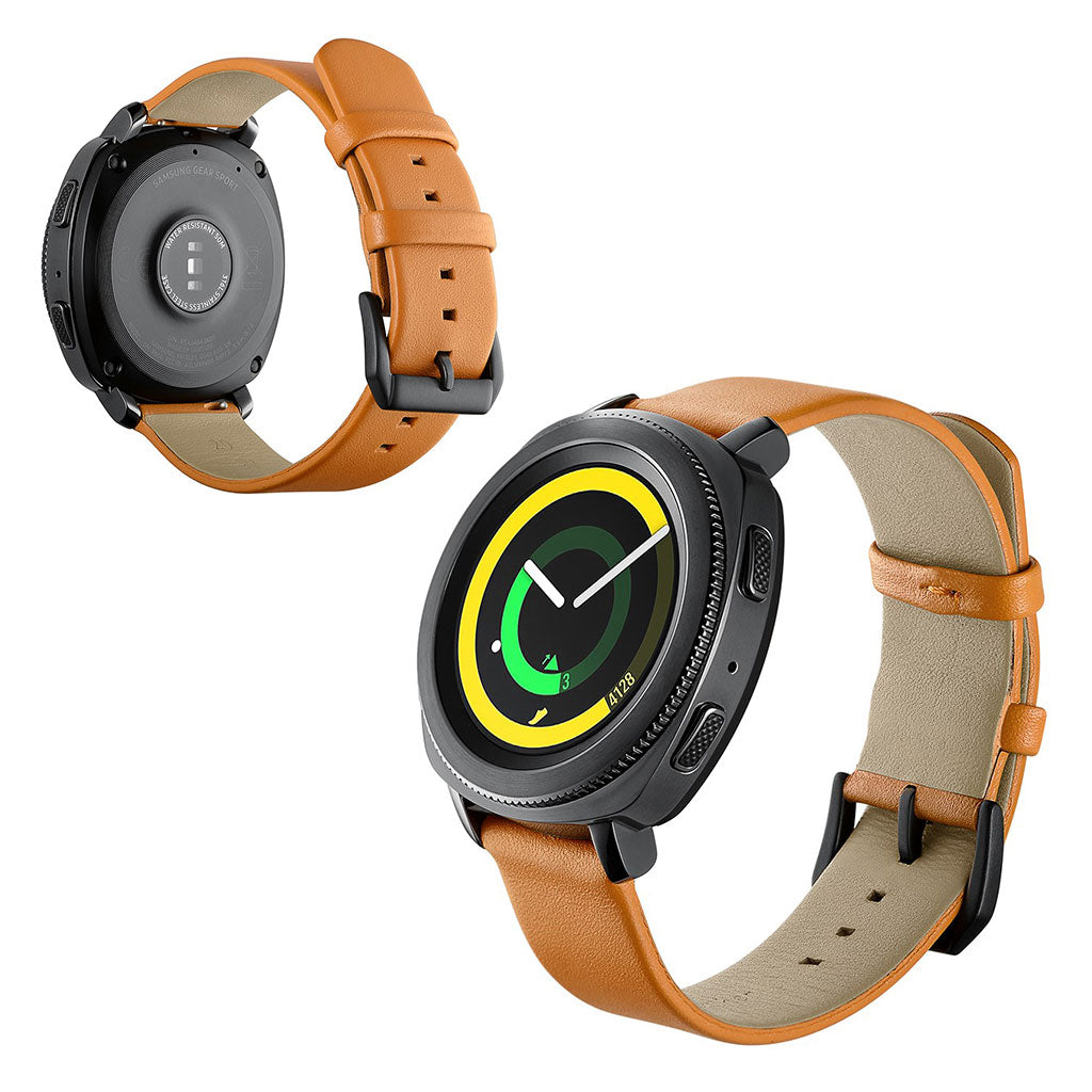 Godt Samsung Gear Sport Ægte læder Rem - Brun#serie_151