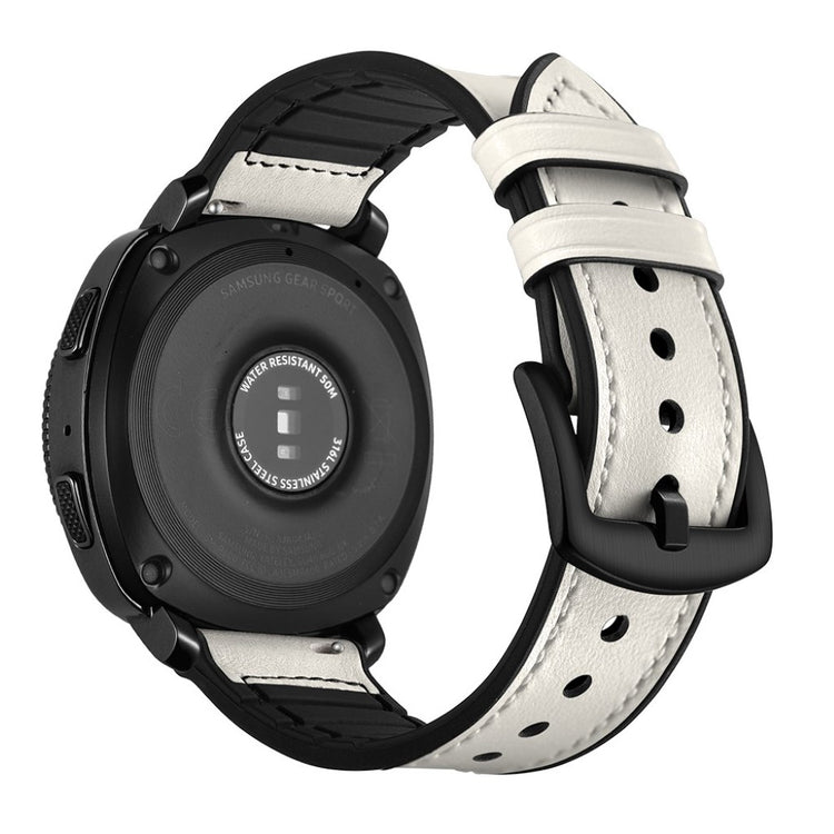 Super cool Samsung Gear Sport Ægte læder Rem - Hvid#serie_1