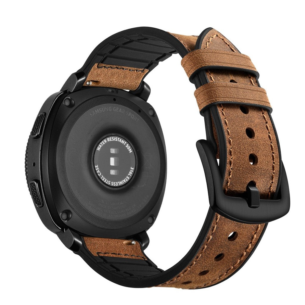 Helt vildt fantastisk Amazfit GTR 47mm Ægte læder Rem - Brun#serie_158