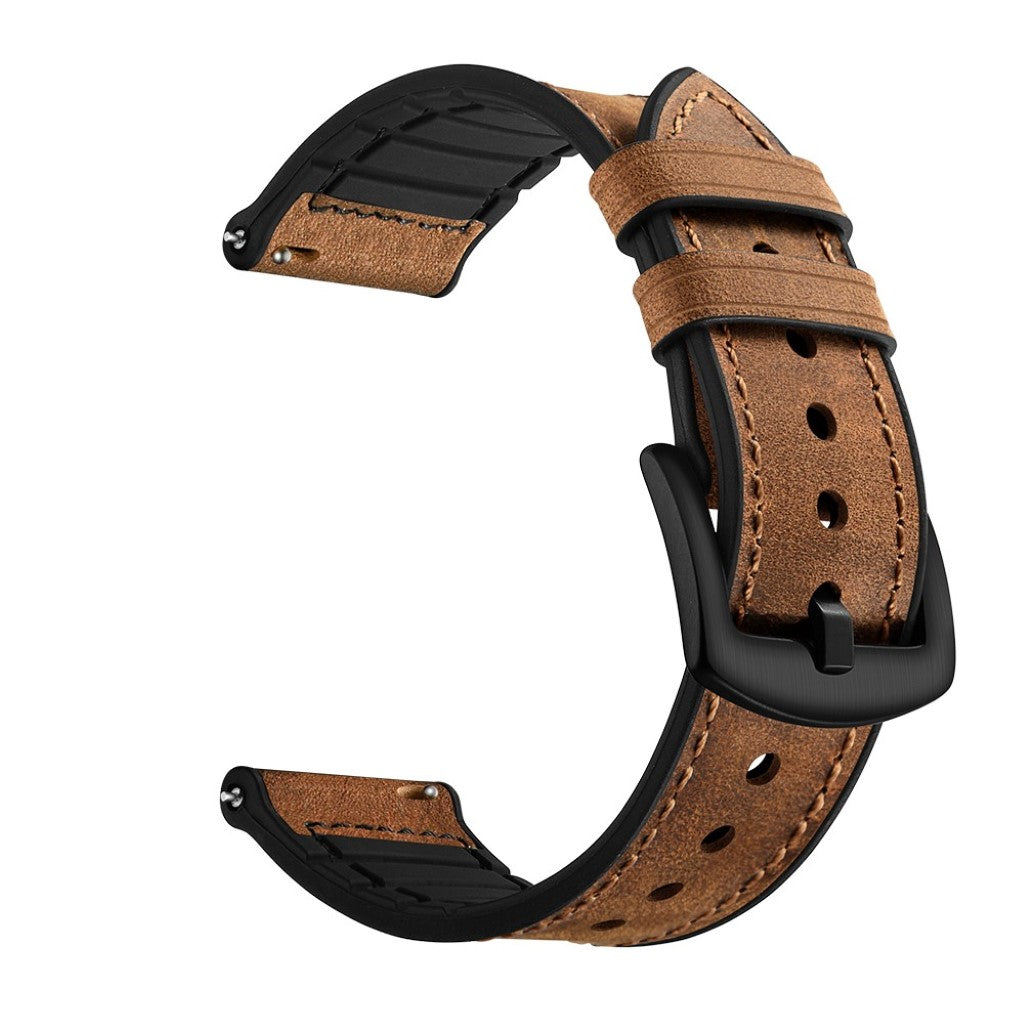 Helt vildt fantastisk Amazfit GTR 47mm Ægte læder Rem - Brun#serie_158