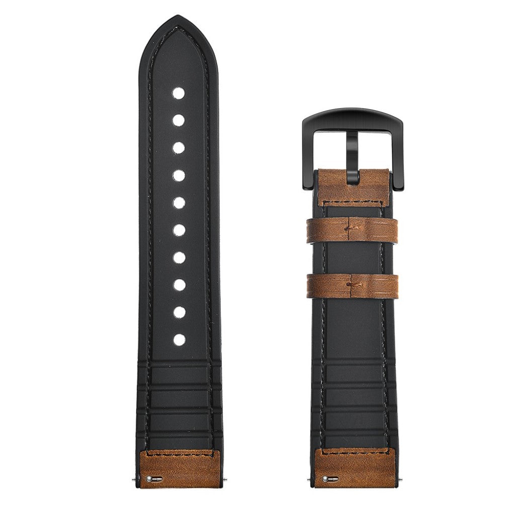 Helt vildt fantastisk Amazfit GTR 47mm Ægte læder Rem - Brun#serie_158