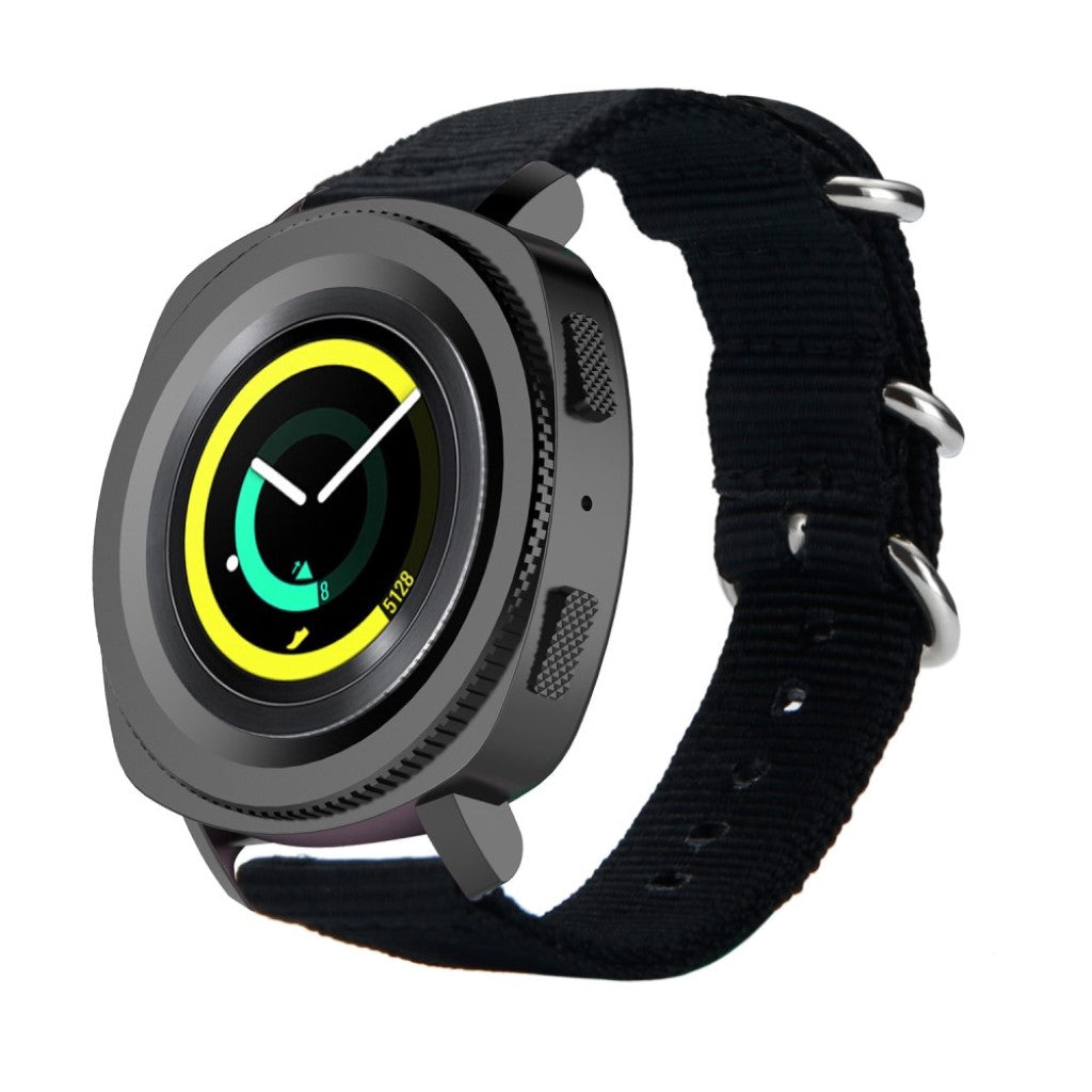 Vildt sejt Samsung Gear Sport Nylon Rem - Sort#serie_1