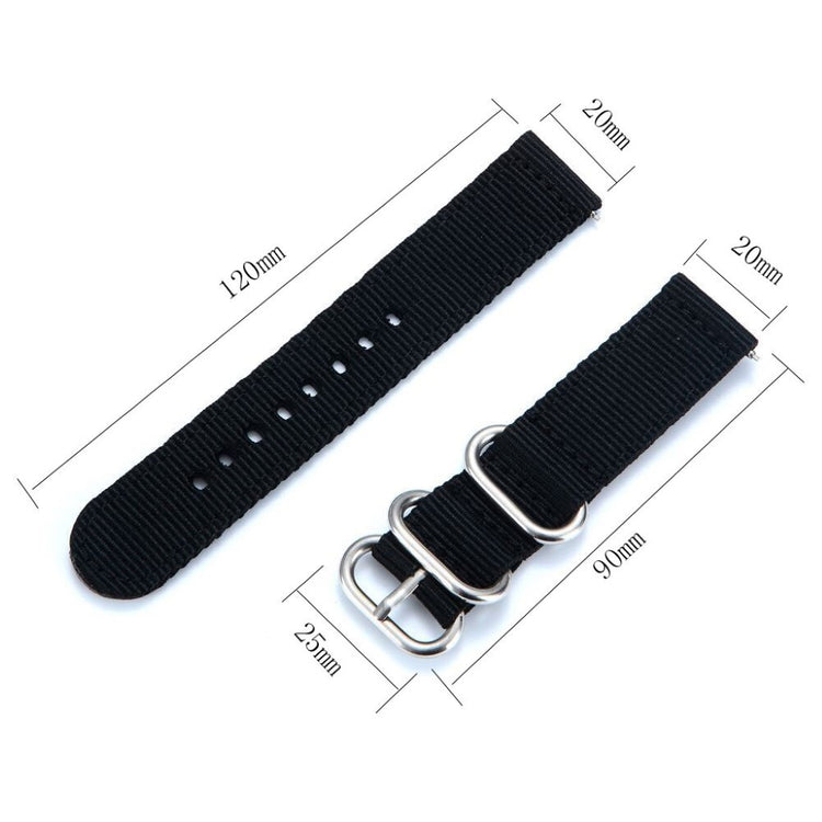Vildt sejt Samsung Gear Sport Nylon Rem - Sort#serie_1