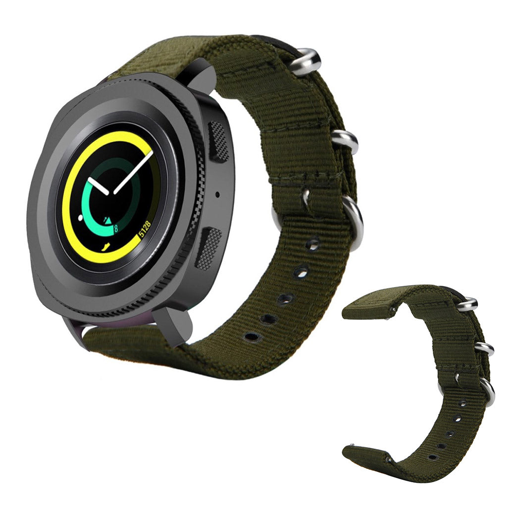 Vildt sejt Samsung Gear Sport Nylon Rem - Grøn#serie_2