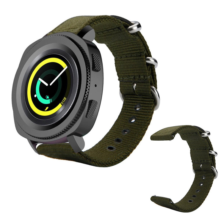 Vildt sejt Samsung Gear Sport Nylon Rem - Grøn#serie_2