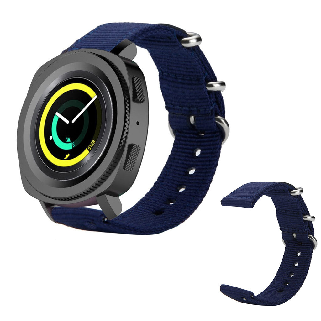 Vildt sejt Samsung Gear Sport Nylon Rem - Blå#serie_6