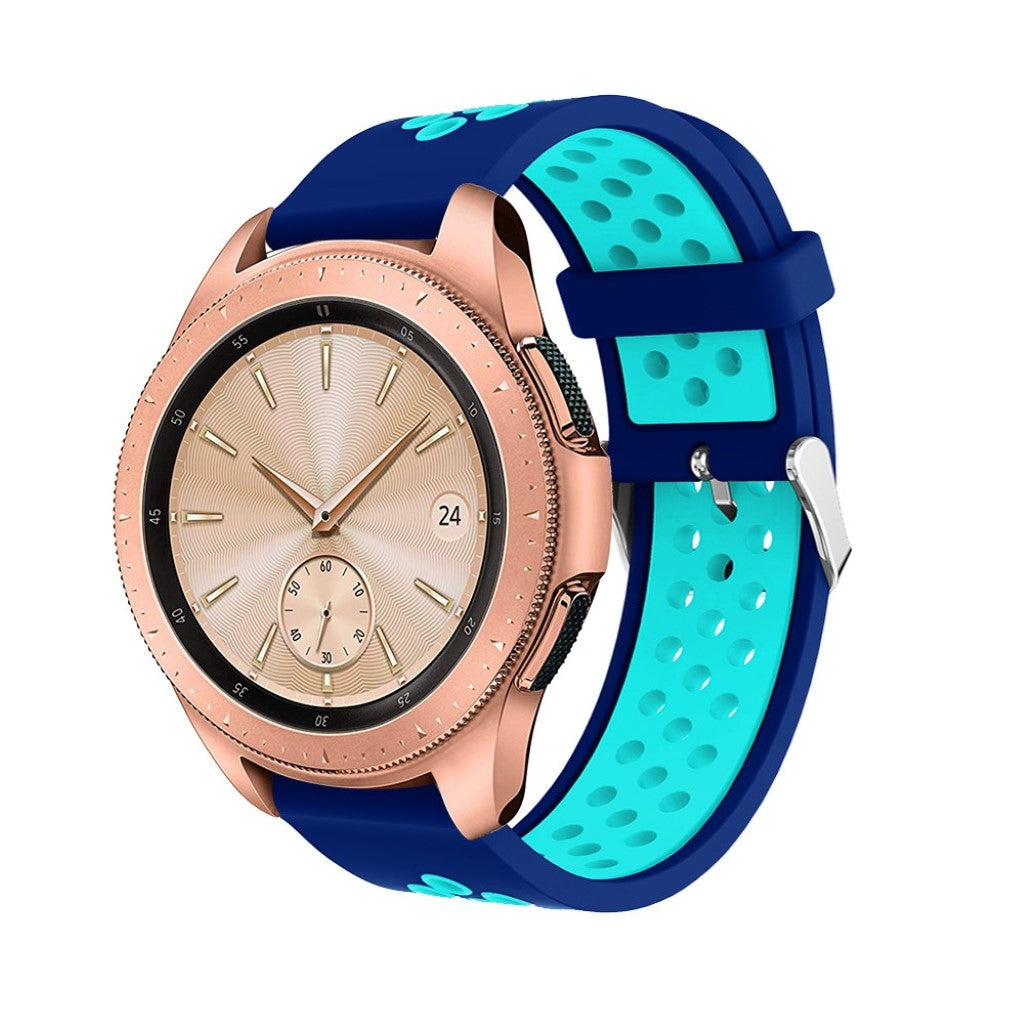 Pænt Samsung Galaxy Watch (42mm) Silikone Rem - Blå#serie_3