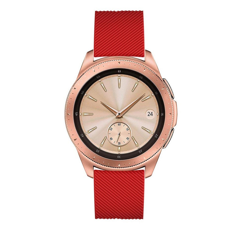Udsøgt Samsung Galaxy Watch (42mm) Silikone Rem - Rød#serie_5