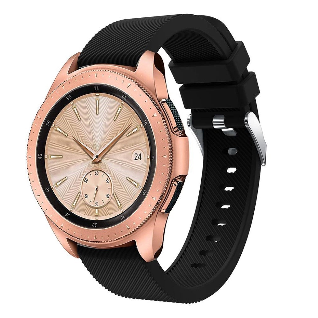 Udsøgt Samsung Galaxy Watch (42mm) Silikone Rem - Sort#serie_7