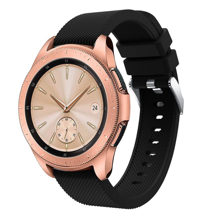Udsøgt Samsung Galaxy Watch (42mm) Silikone Rem - Sort#serie_7